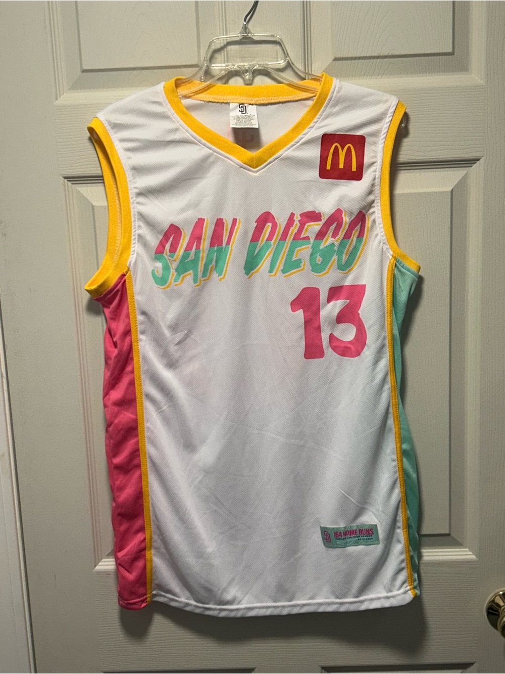 SAN DIEGO PADRES Manny Machado Basketball Jersey City Connect SGA Size Medium